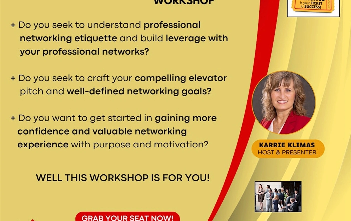 Professional networking workshop session